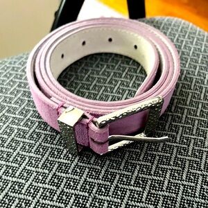 WHBM Leather Belt Size Large. Lavender